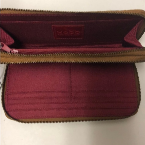 Hobo Wallet Autumn Paisley Grain Leather New - Picture 5 of 7